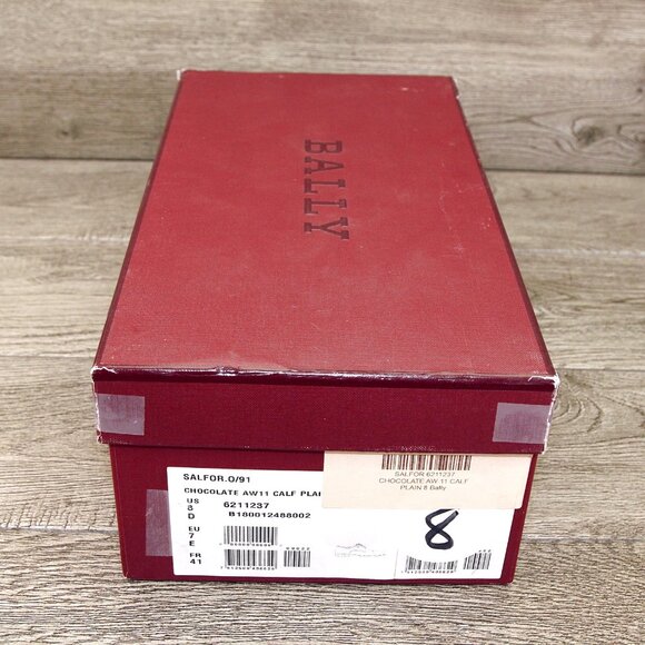 * NIB * $895 Nordstrom BALLY Switzerland US 8 D Chocolate t *add $15 Cedar Trees
